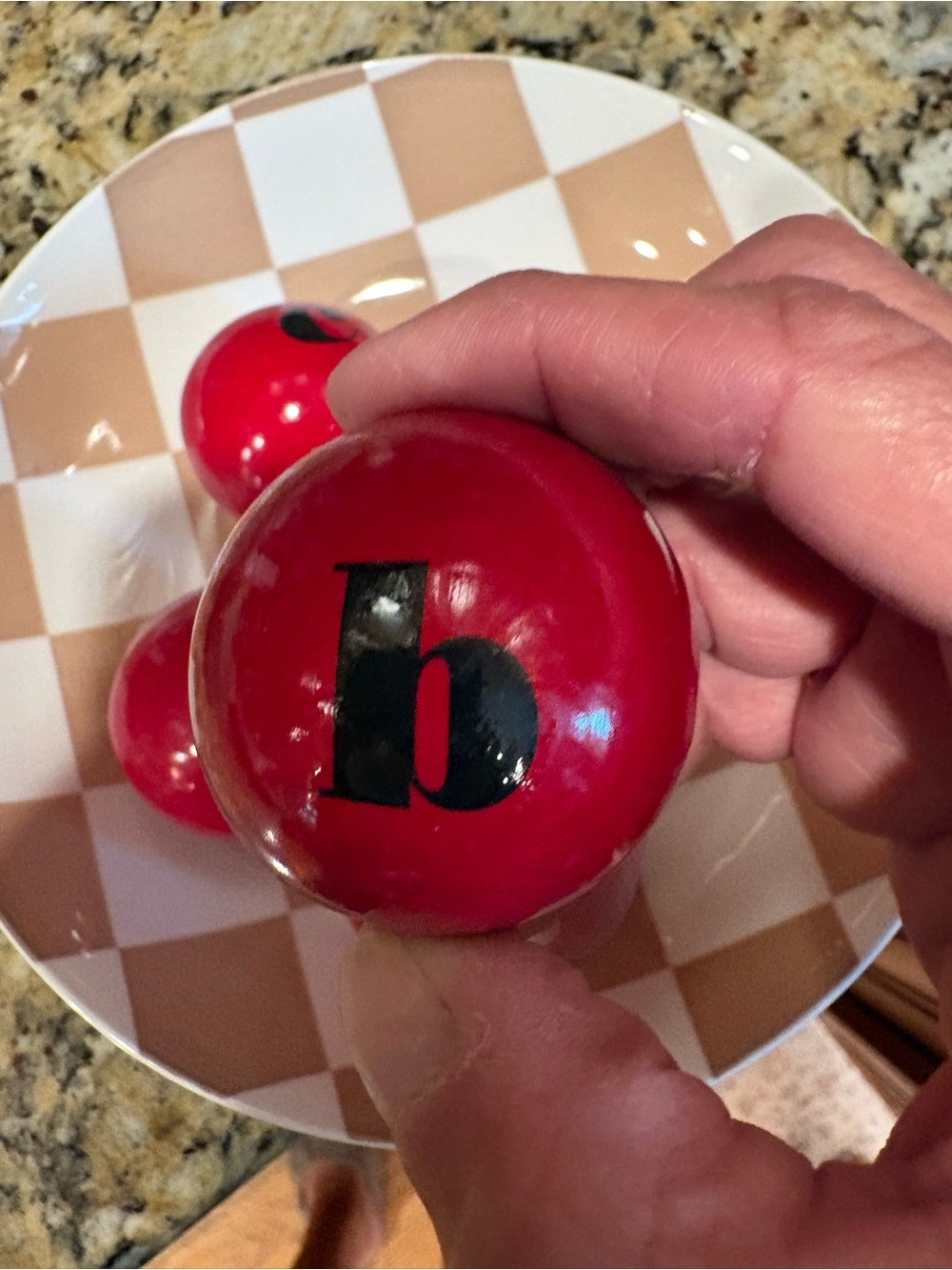 ❌❌NOT FOR SALE❌❌▪️Solid Ceramic Letter Balls